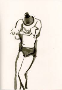 Lisi pencil sketches east-indian inc on paper Schetsen C(h)oeurs 28,5 x 21 cm 2012